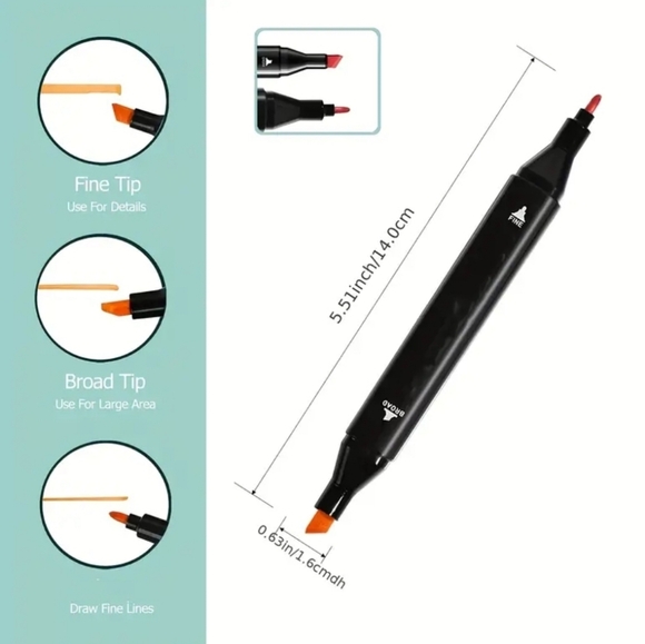 NWT 80 Colpart DUAL TIP MARKERS. Shipping OR HOBBYIST Artist. 🎨 - Picture 3 of 11